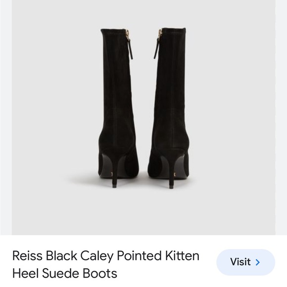 REISS Caley Black
Pointed Kitten Heel Leather size 36 
5.5US / 36EU $385 - Picture 4 of 16